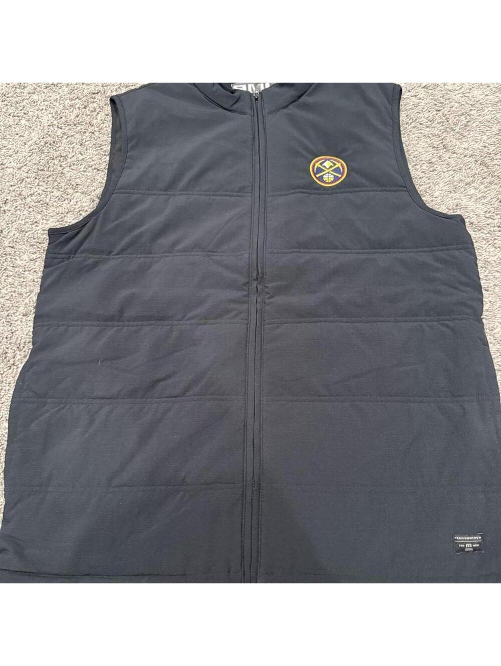 TravisMathew Black Sleeveless Vest with Denver Nuggets Logo